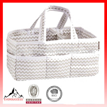 Windel Storage Caddy - grau &amp; weiß Chevron Portable Windel Caddy Organizer - 100% Baumwolle - perfekte Baby Dusche Geschenk HCDP0048